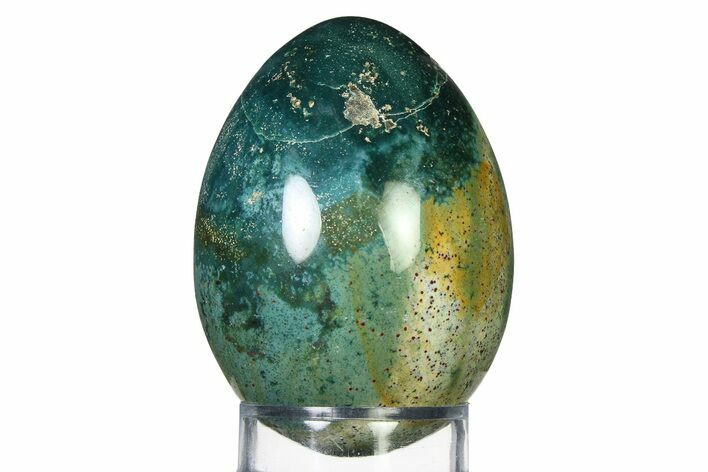 Polished Colorful Fancy Jasper Egg - India #322346